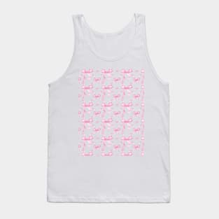 Aesthetic Pastel Pink Ribbons and bows in watercolor Tank Top